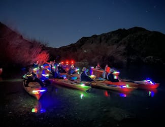 Visite guidée en kayak au clair de lune depuis le Strip de Las Vegas ou Willow Beach